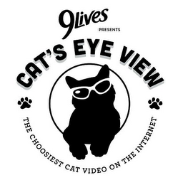 9LIVES PRESENTS CAT'S EYE VIEW THE CHOOSIEST CAT VIDEO ON THE INTERNET logo