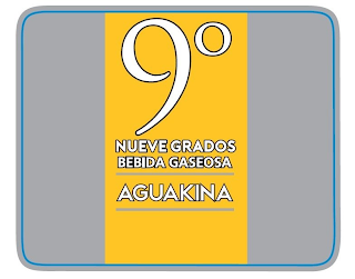 9º NUEVE GRADOS BEBIDA GASEOSA AGUAKINA logo
