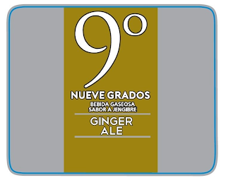 9º NUEVE GRADOS BEBIDA GASEOSA SABOR A JENGIBRE GINGER ALE logo