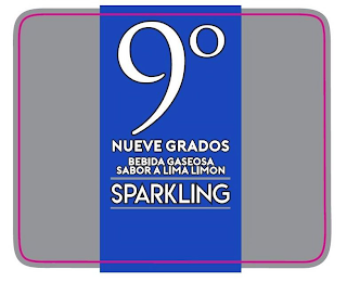 9º NUEVE GRADOS BEBIDA GASEOSA SABOR A LIMA LIMON SPARKLING logo