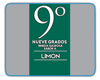 9º NUEVE GRADOS BEBIDA GASEOSA SABOR A LIMON logo