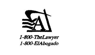 A 1-800-THELAWYER 1-800-ELABOGADO logo