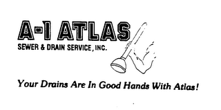 A-1 ATLAS SEWER & DRAIN SERVICE, INC. YOUR DRAINS ARE IN GOOD HANDS WITH ATLAS! logo