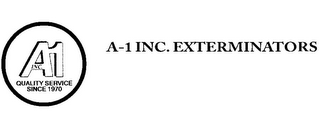 A-1 INC. EXTERMINATORS A-1 INC. QUALITY SERVICE SINCE 1970 logo