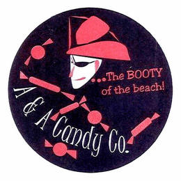 A & A CANDY CO. ...THE BOOTY OF THE BEACH logo