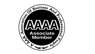 A AAA ASSOCIATION OF BUSINESS AND PROFESSIONAL PEOPLE AAAA ASSOCIATE MEMBER logo