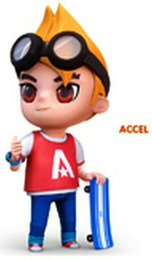 A ACCEL logo