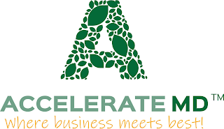 A ACCELERATE MD WHERE BUSINESS MEETS BEST! logo