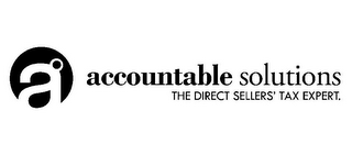 A ACCOUNTABLE SOLUTIONS THE DIRECT SELLERS' TAX EXPERT. logo