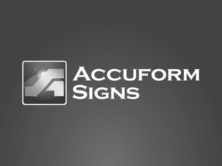 A ACCUFORM SIGNS logo