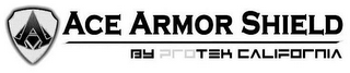A ACE ARMOR SHIELD BY PROTEK CALIFORNIA logo
