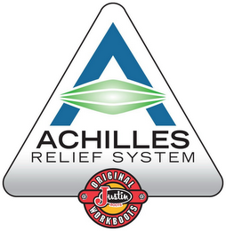 A ACHILLES RELIEF SYSTEM JUSTIN BOOTS ORIGINAL WORKBOOTS logo