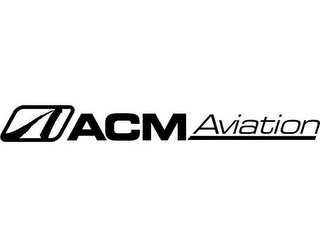 A ACM AVIATION logo