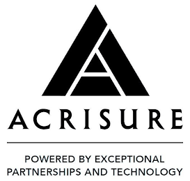 A ACRISURE POWERED BY EXCEPTIONAL PARTNERSHIPS AND TECHNOLOGY logo
