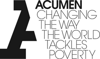 A ACUMEN CHANGING THE WAY THE WORLD TACKLES POVERTY logo