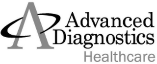 A ADVANCED DIAGNOSTICS HEALTHCARE logo