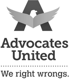 A ADVOCATES UNITED WE RIGHT WRONGS. logo