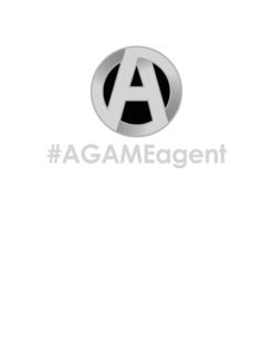 A #AGAMEAGENT logo