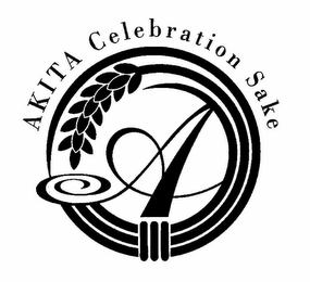 A AKITA CELEBRATION SAKE logo