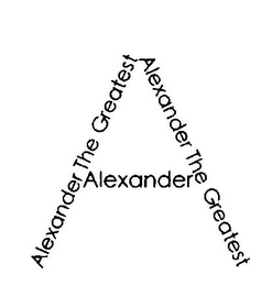 A ALEXANDER THE GREATEST ALEXANDER THE GREATEST ALEXANDER logo
