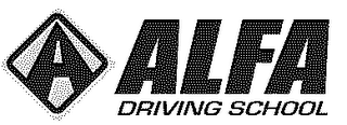 A ALFA DRIVING SCHOOL logo