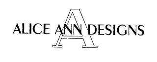 A ALICE ANN DESIGNS logo