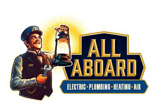 A ALL ABOARD ELECTRIC PLUMBING HEATING AIR logo