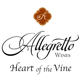 A ALLEGRETTO WINES HEART OF THE VINE logo