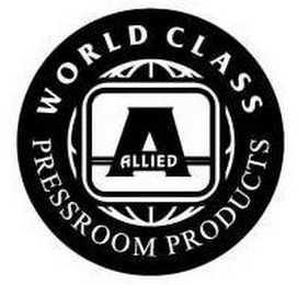 A ALLIED WORLD CLASS PRESSROOM PRODUCTS logo