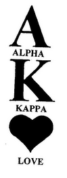 A ALPHA K KAPPA LOVE logo