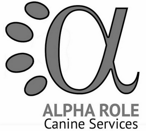 A ALPHA ROLE CANINE SERVICES logo