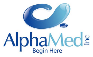 A ALPHAMED INC BEGIN HERE logo