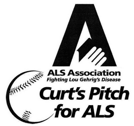 A ALS ASSOCIATION FIGHTING LOU GEHRIG'S DISEASE CURT'S PITCH FOR ALS logo