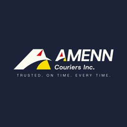 A AMENN COURIERS INC. TRUSTED. ON TIME. EVERY TIME. logo