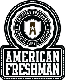 A AMERICAN FRESHMAN AUTHENTIC CAMPUS CLOTHING logo