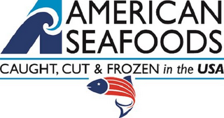 A AMERICAN SEAFOODS CAUGHT, CUT & FROZEN IN THE USA logo