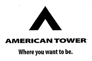 A AMERICAN TOWER WHERE YOU WANT TO BE. logo