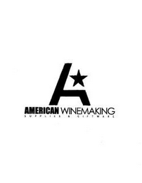 A AMERICAN WINEMAKING SUPPLIES & GIFTWARE logo