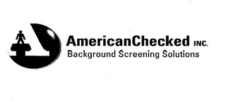 A AMERICANCHECKED INC. BACKGROUND SCREENING SOLUTIONS logo