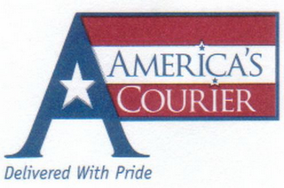 A AMERICA'S COURIER DELIVERED WITH PRIDE logo