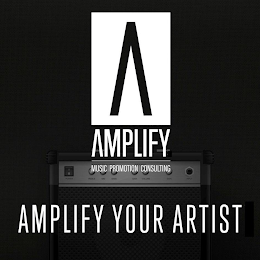 A AMPLIFY MUSIC PROMOTION CONSULTING AMPLIFY YOUR ARTIST logo