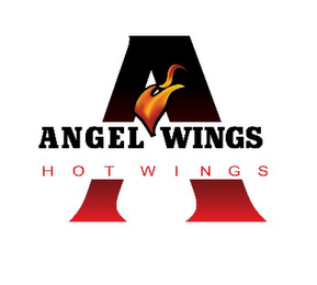 A ANGEL WINGS HOT WINGS logo