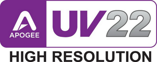 A APOGEE UV 22 HIGH RESOLUTION logo