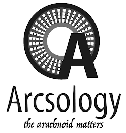A ARCSOLOGY THE ARACHNOID MATTERS logo