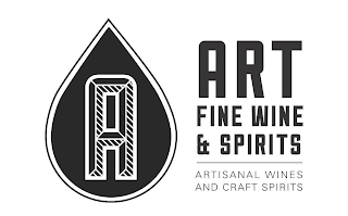 A ART FINE WINE & SPIRITS ARTISANAL WINES AND CRAFT SPIRITS logo