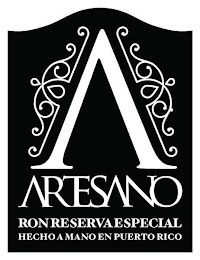 A ARTESANO RON RESERVA ESPECIAL HECHO A MANO EN PUERTO RICO logo