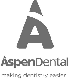 A ASPEN DENTAL MAKING DENTISTRY EASIER logo