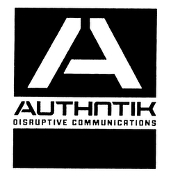 A AUTHNTIK DISRUPTIVE COMMUNICATIONS logo