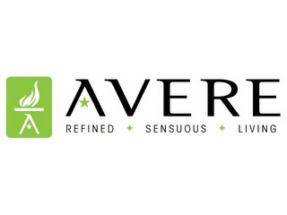 A AVERE, REFINED, SENSUOUS, LIVING logo