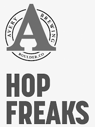 A AVERY BREWING BOULDER, CO HOP FREAKS logo